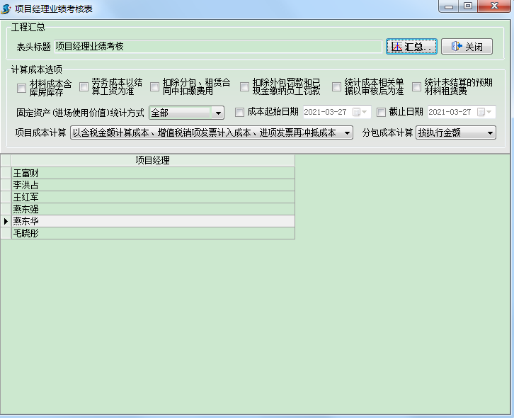 項(xiàng)目經(jīng)理業(yè)績(jī)考核表