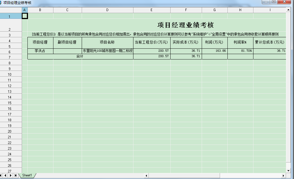 項(xiàng)目經(jīng)理業(yè)績(jī)考核